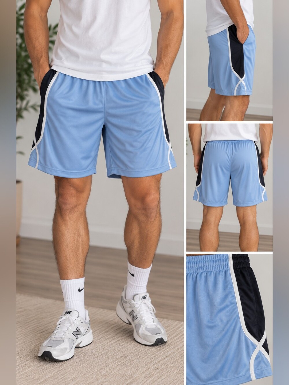 Athletech mens 2X blue athletic basketball shorts #26